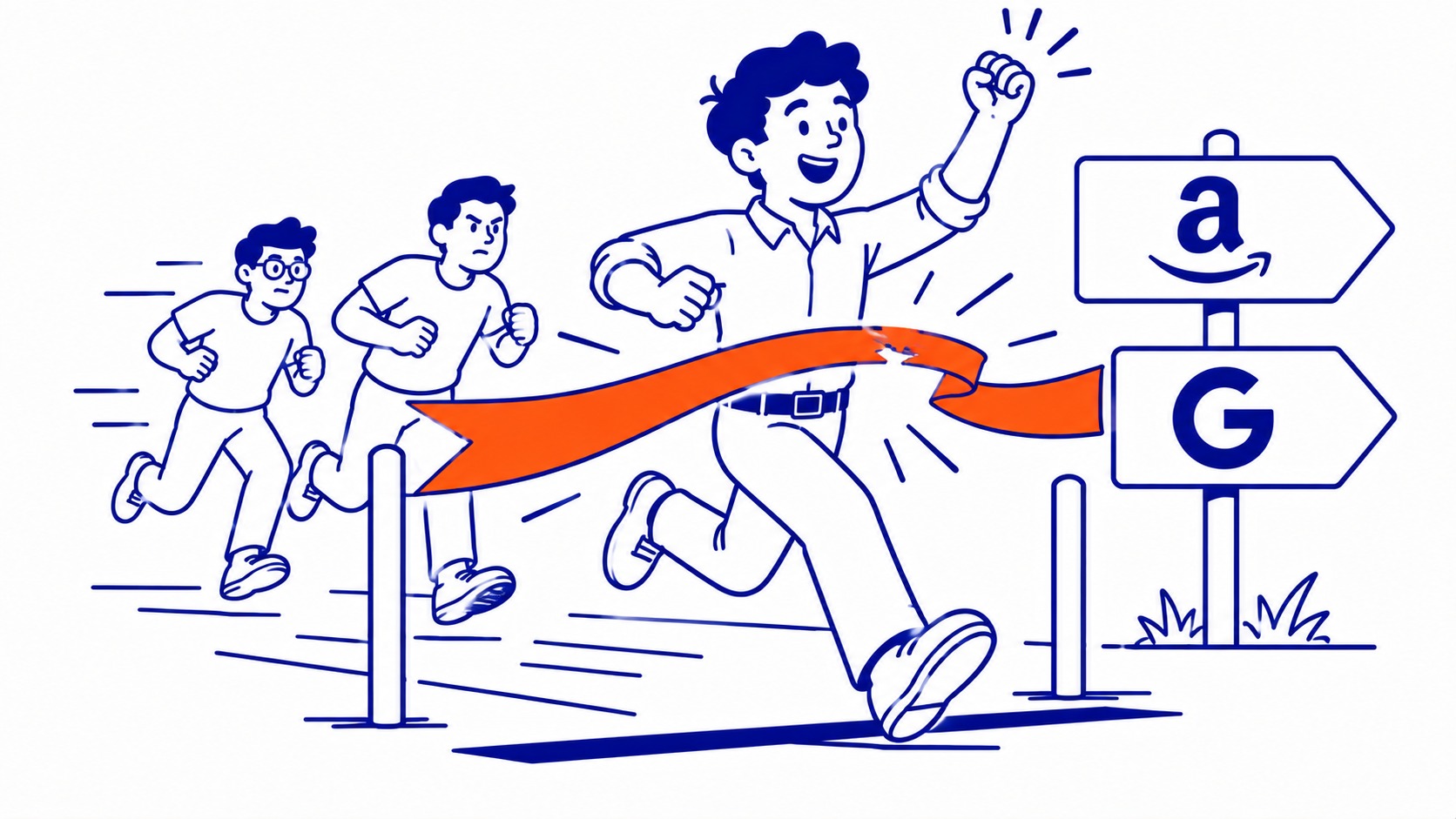 Amazon PPC vs Google Ads: Same model, different marketplace. Illustration for what is amazon ppc.
