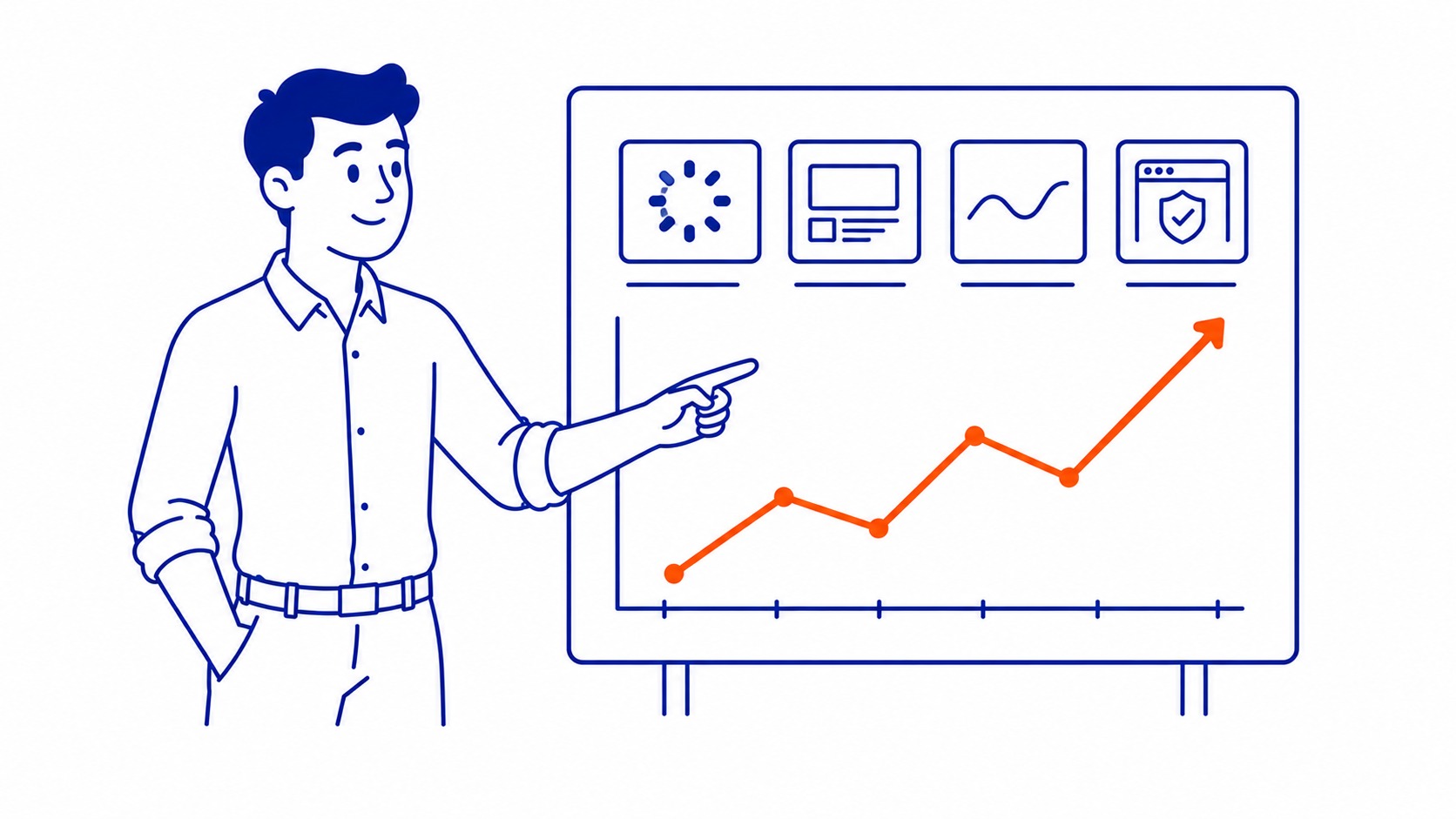 Core Web Vitals and What They Measure: Core Web Vitals are Google's attempt to put numbers on the user experience while a page loads. Illustration for how important is page speed for seo.