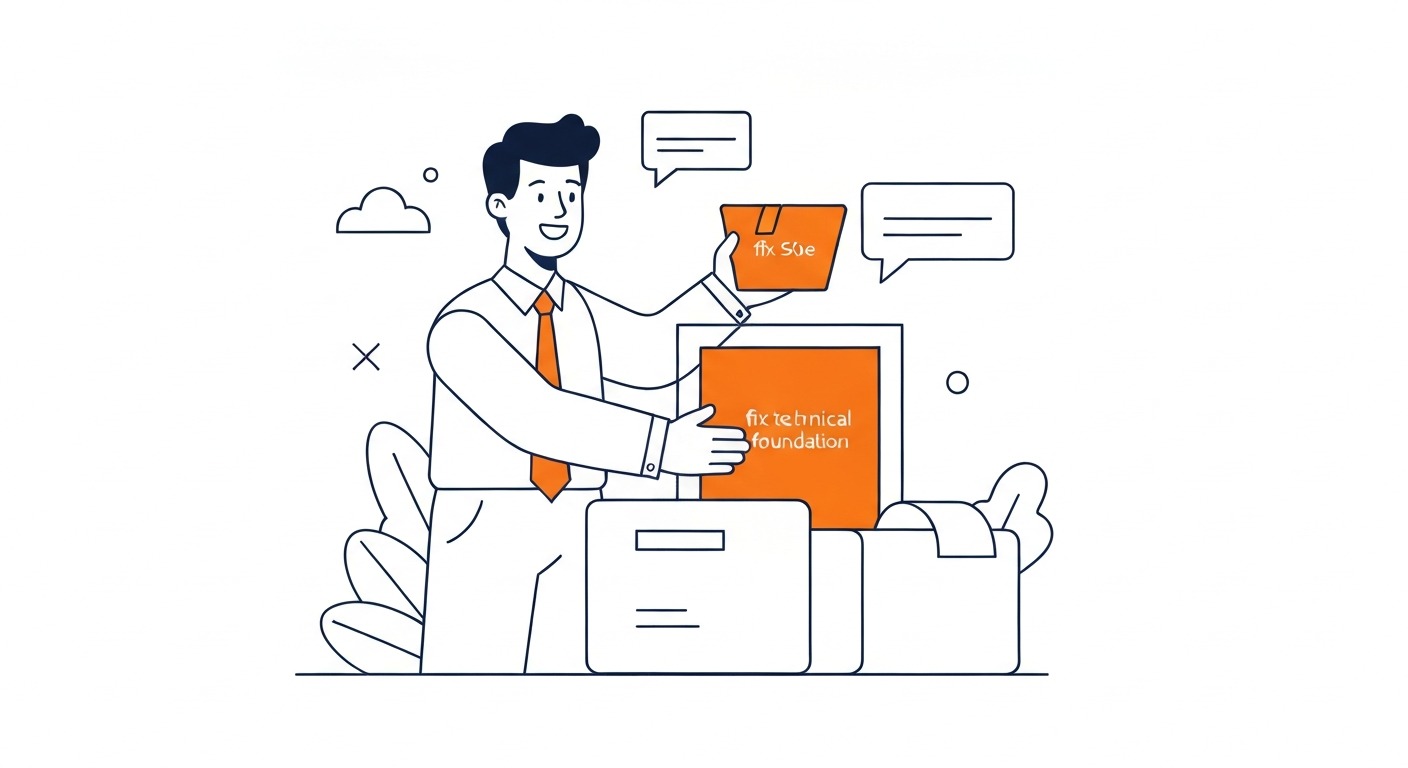 Fix the Technical Foundation: Technical SEO does not generate rankings on its own. Illustration for how to improve SEO in Calgary.