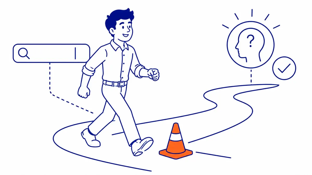 How Search Intent Shapes Every Word: Search intent is the why behind a query. Illustration for what is seo writing.