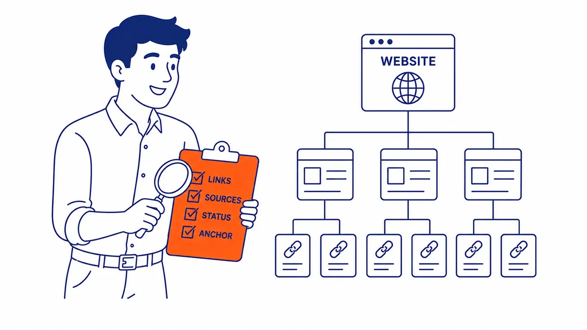 How to Audit Your Backlink Profile: Understanding which backlinks your website already has is the starting point for any link-building strategy. Illustration for what are backlinks in seo.