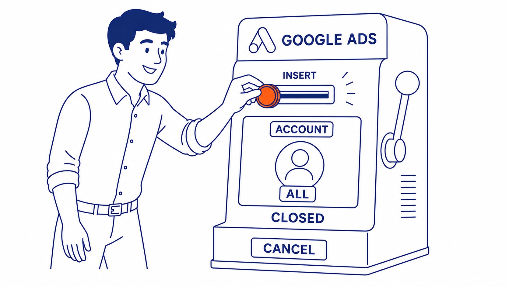 How to Cancel Your Google Ads Account: Canceling closes the entire account. Illustration for how to stop google ads.