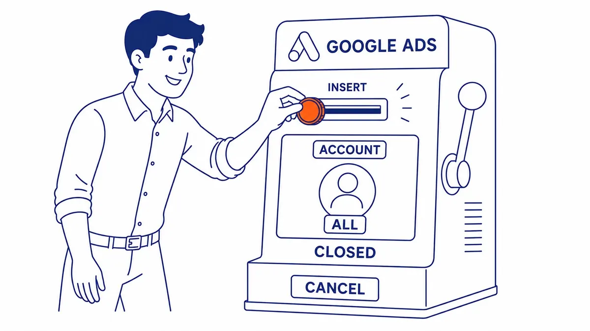 How to Cancel Your Google Ads Account: Canceling closes the entire account. Illustration for how to stop google ads.