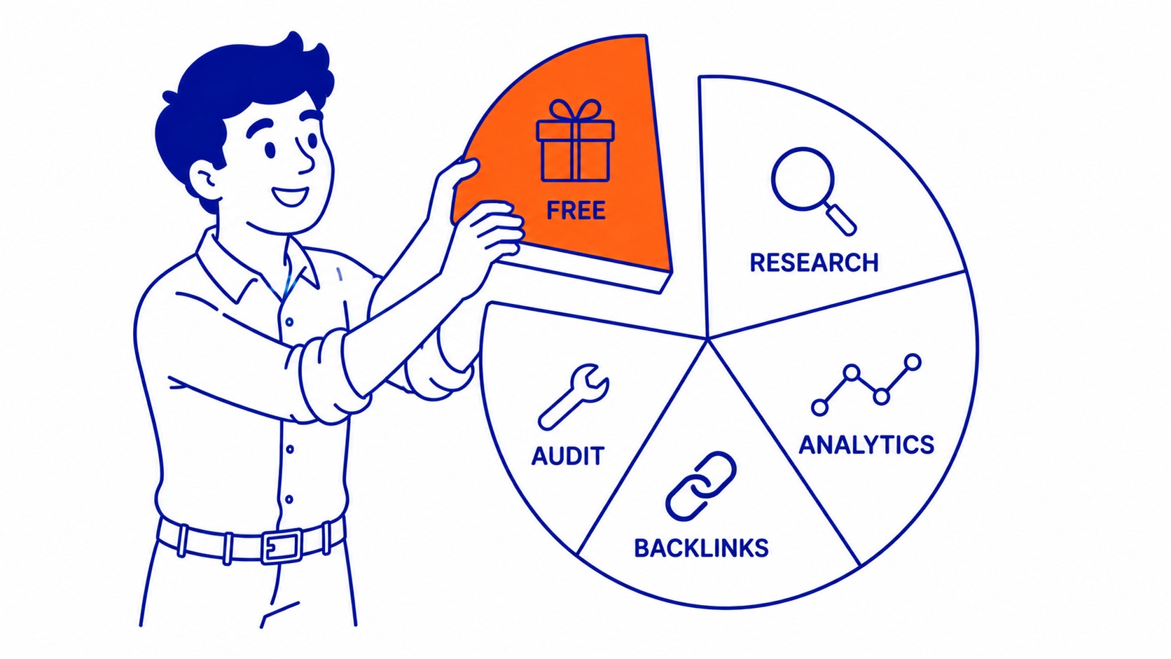 How to Choose SEO Software for Your Business: Start with the free stack. Illustration for what is the best seo software.
