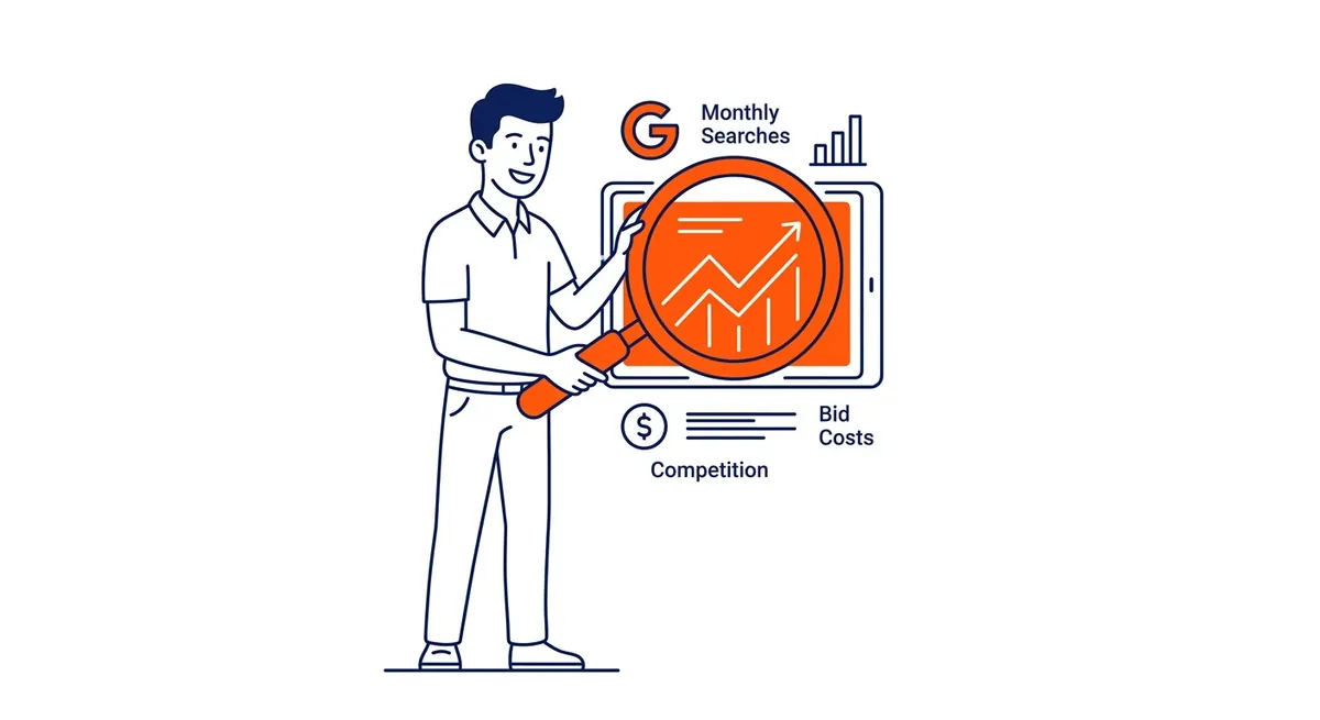 How to Find Google Keywords — Multiple options exist. Illustration for how to find Google keywords in Calgary.