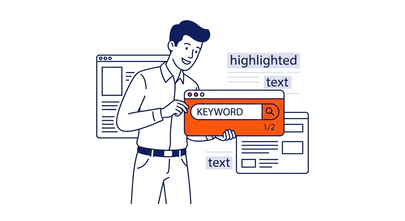 How to Search for a Keyword on Any Web Page — No keyword tool required. Illustration for how to search keywords on web page in Calgary.