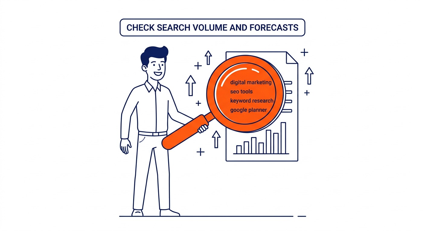 How to Use Google Keyword Planner to Check Search Volume — Two functions inside Google Keyword Planner. Illustration for keyword search volume in Calgary.