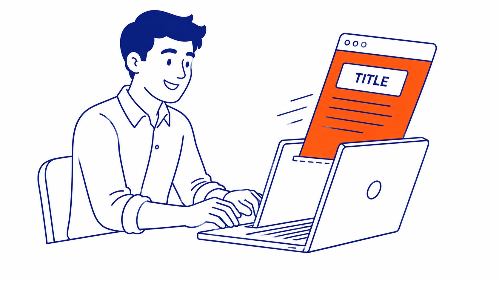 How to Use Keywords in Your Content: Primary keyword in the title tag, near the front. Illustration for what are seo keywords.