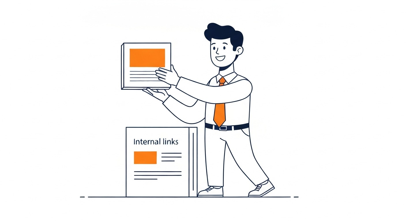 Internal Links vs External Links: An internal link connects two pages on the same domain. Illustration for what is internal linking in SEO in Calgary.