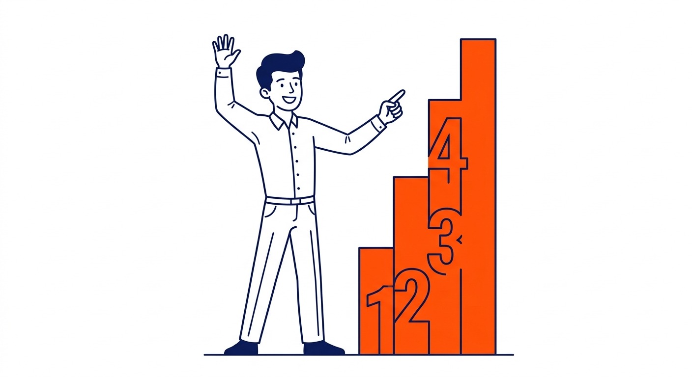 Keyword Metrics That Matter: Four numbers come up in every keyword research tool. Illustration for SEO Calgary in Calgary.