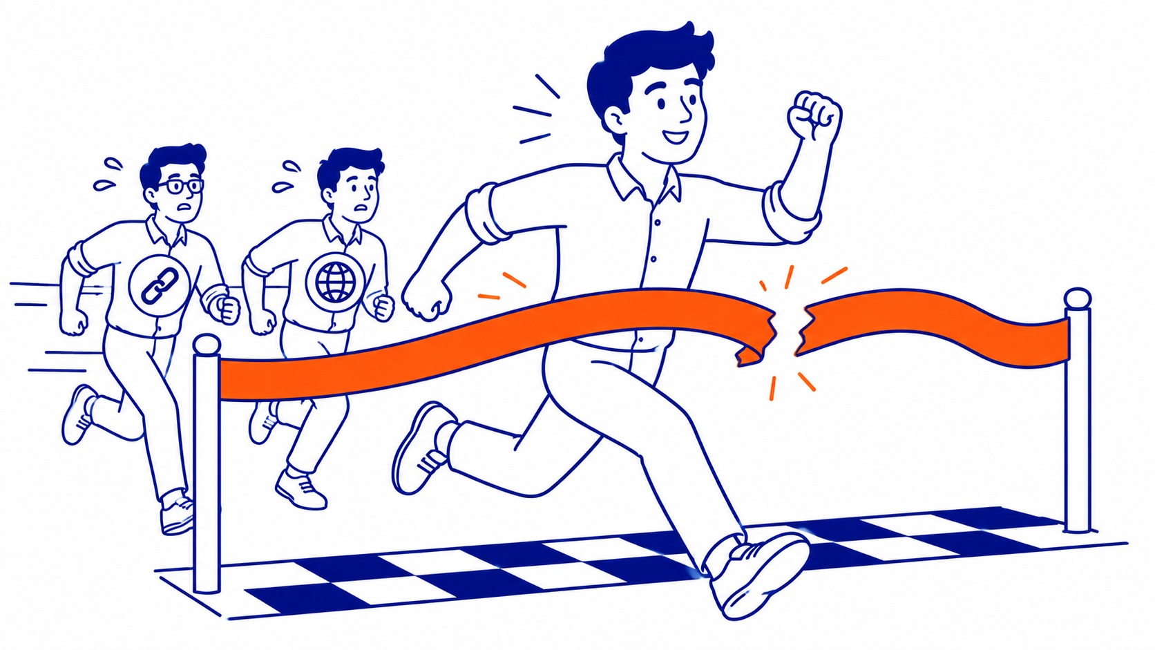 On-Page vs Off-Page SEO: On-page SEO is everything your team controls on your own website. Illustration for what is on page seo.