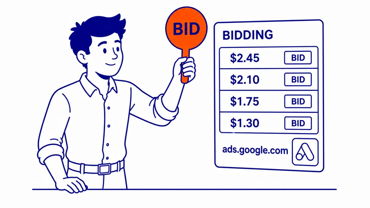 Setting Up a Google Ads Account: Account setup at ads.google.com. Illustration for how to advertise on google ads.