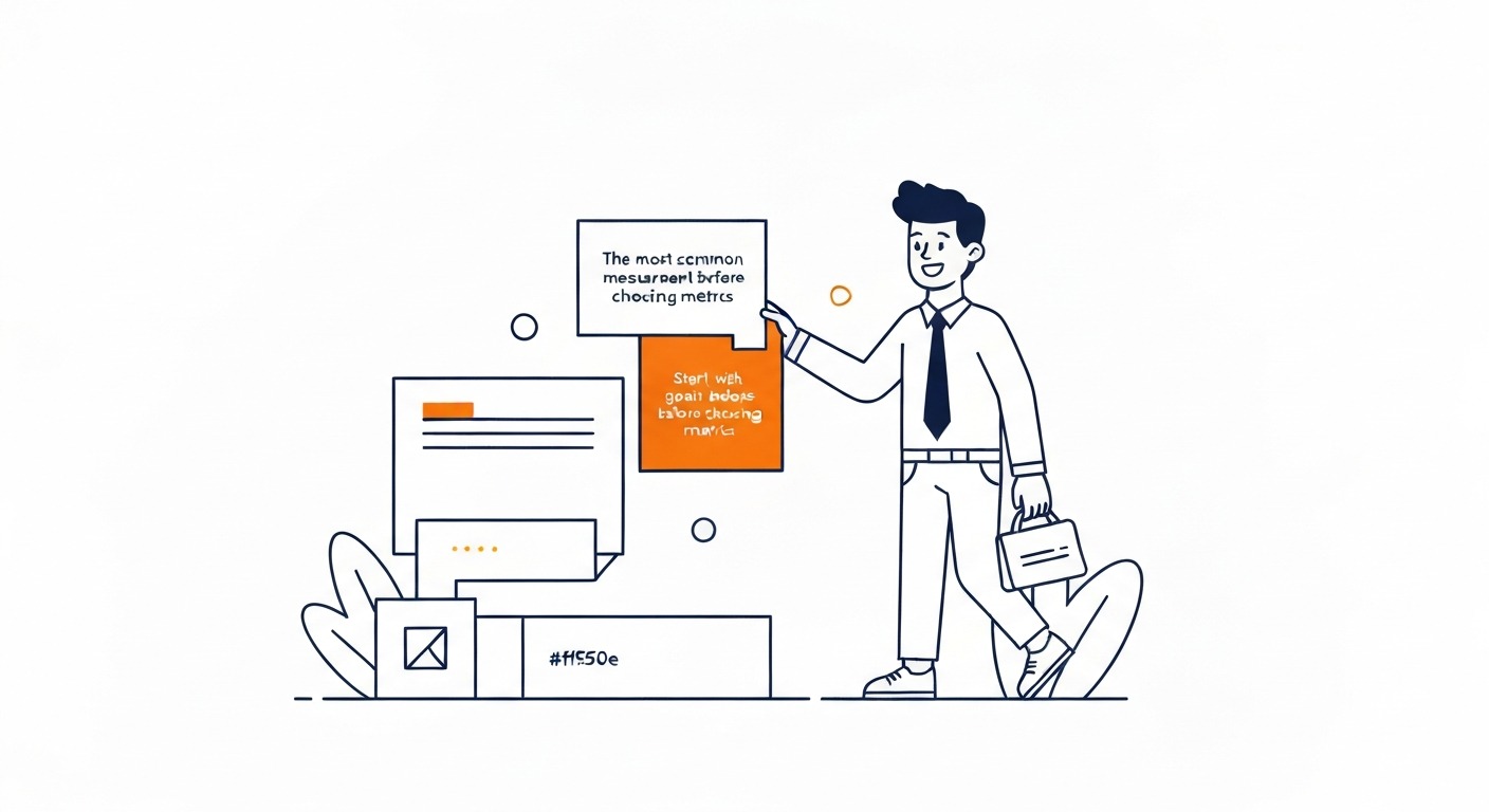 Start with Goals Before Choosing Metrics: The most common measurement mistake: pulling all the data first and deciding what to care about later. Illustration for SEO performance measurement in Calgary.