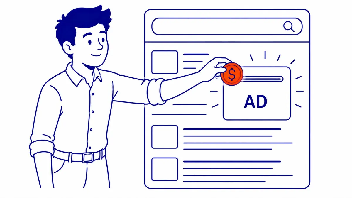 The Google Ads Auction Explained: When a search happens, Google identifies every advertiser eligible to appear for that query. Illustration for how does google ads work.
