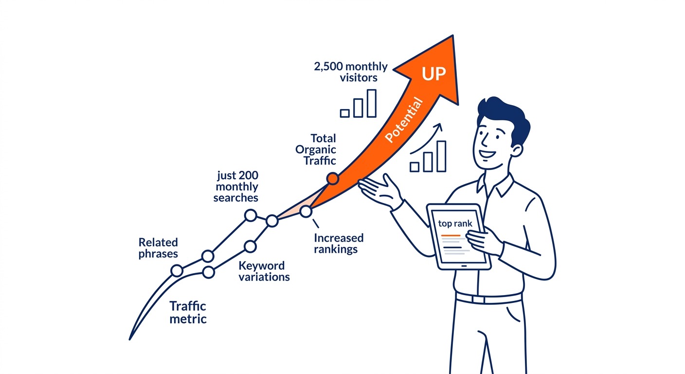 Traffic Potential: Traffic potential is an Ahrefs metric. Illustration for SEO Calgary in Calgary.