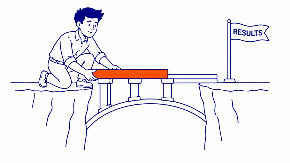 Turning the Analysis Into Action: Data without execution produces nothing. Illustration for how to do competitor analysis in seo.