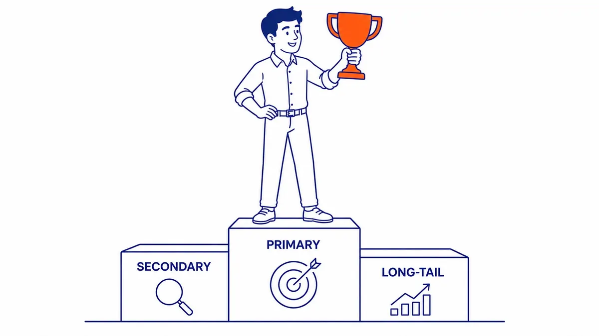 Types of Keywords in SEO: Not all keywords behave the same way. Illustration for what are seo keywords.