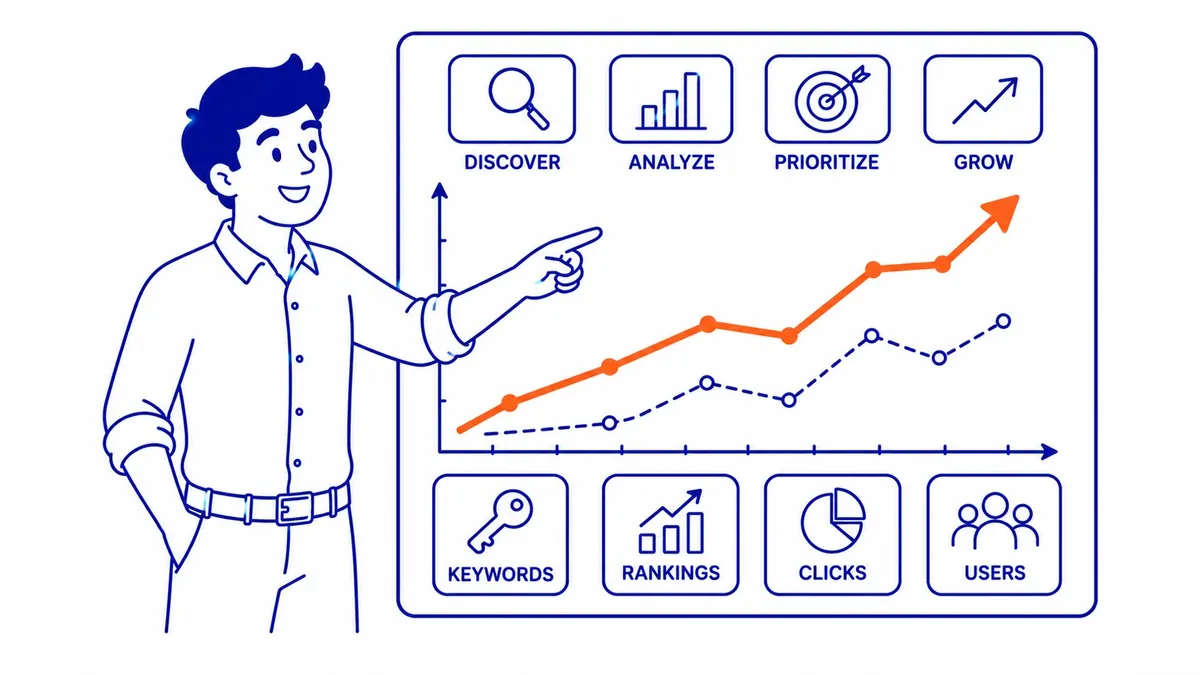 Using Your Ranking Data to Drive Keyword Strategy: Ranking data is not just a report card. Illustration for what keywords do i rank for.