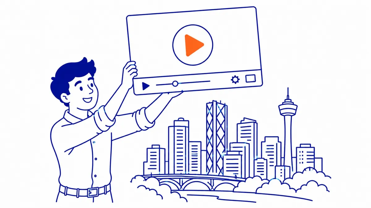 What This Means for a Business in Calgary: Most businesses here are not creating YouTube content. Illustration for what is youtube seo.