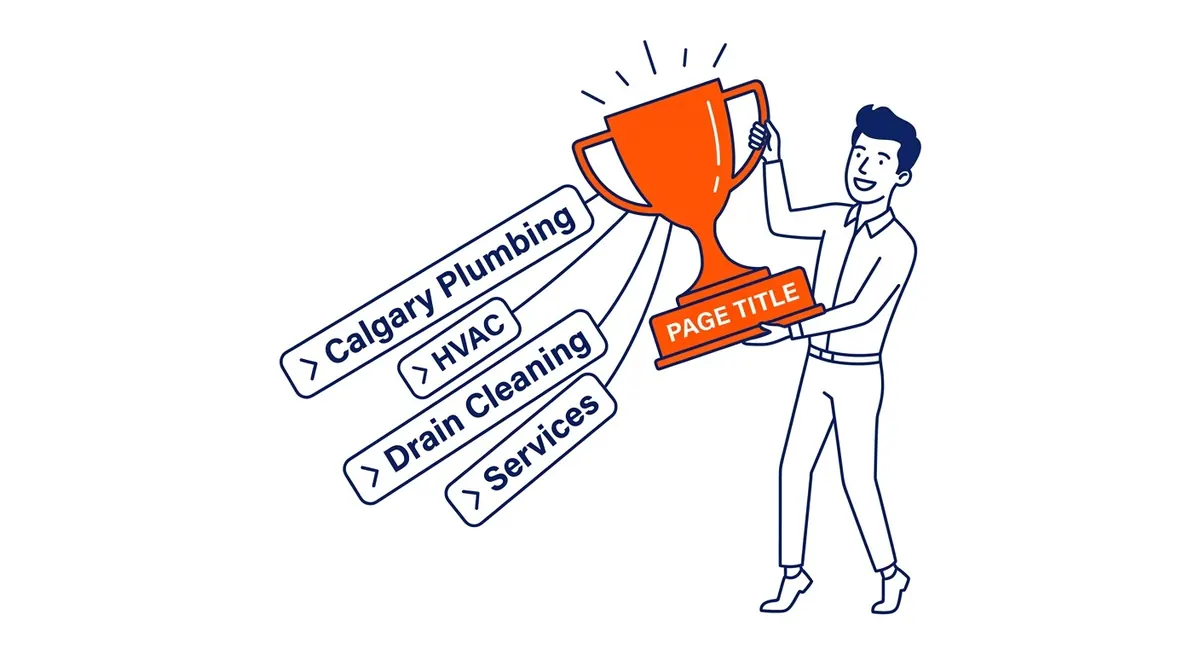 Where to Use Keywords on Your Website — Where the keyword appears matters as much as which one you pick. Illustration for how to use keywords for SEO in Calgary.