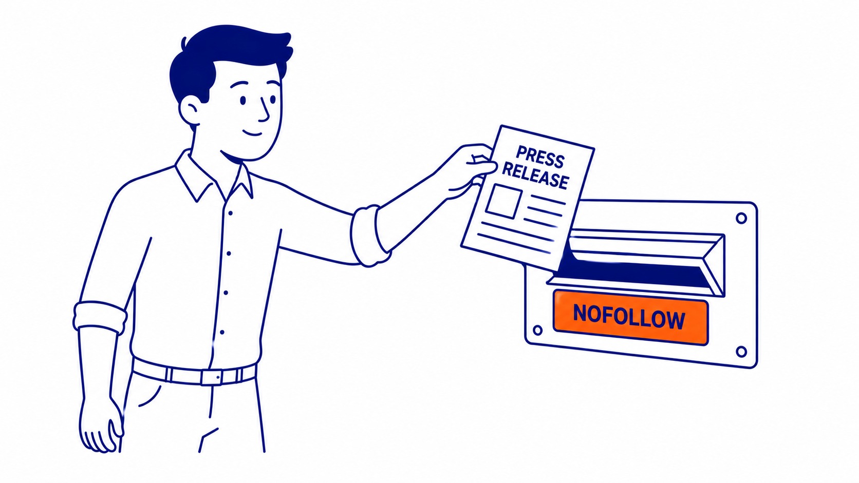 google nofollow links from press release wire services carrying no seo link equity