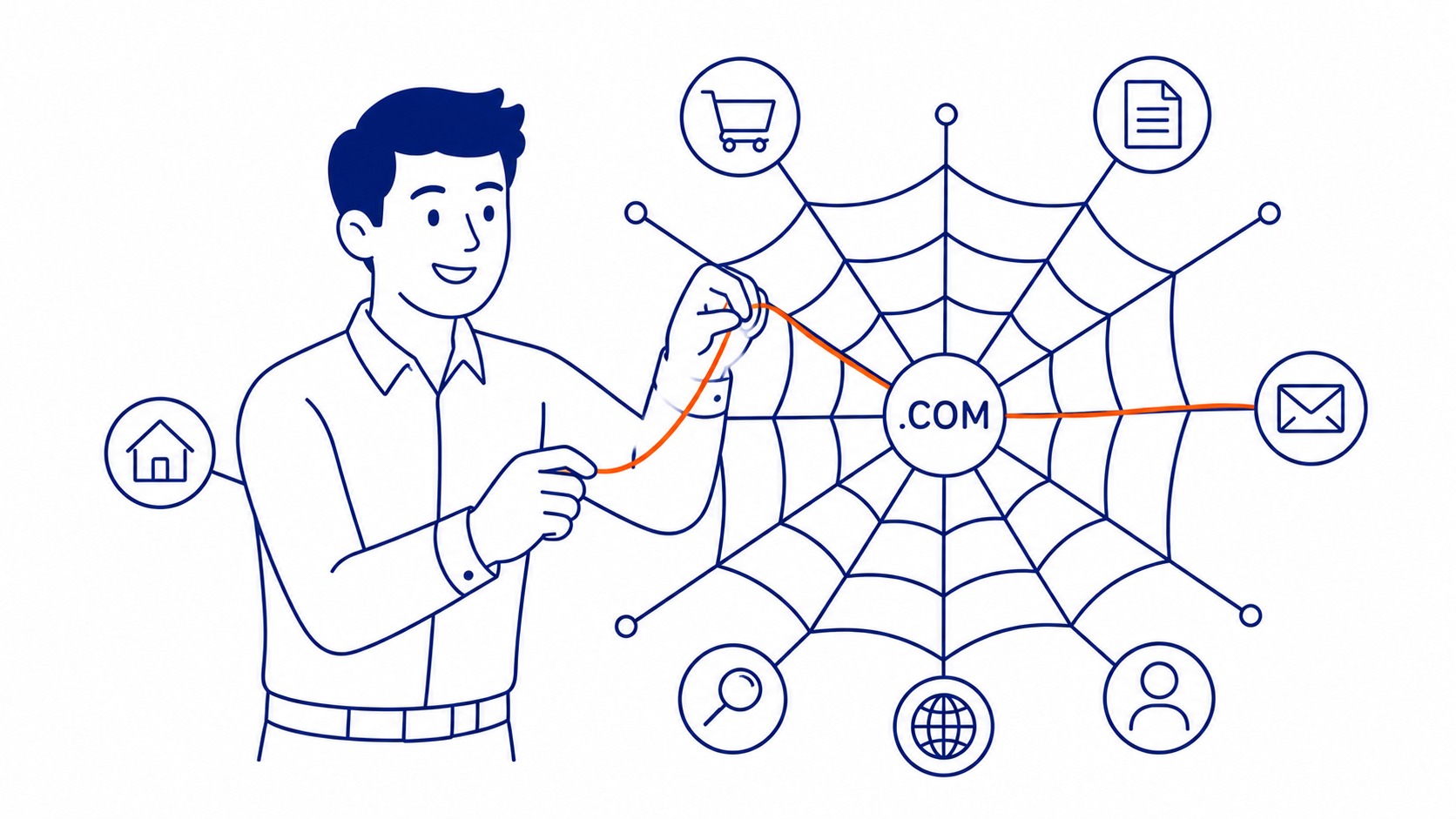 Domain age and accumulated backlink authority as background SEO signals. Illustration for does domain name affect SEO.
