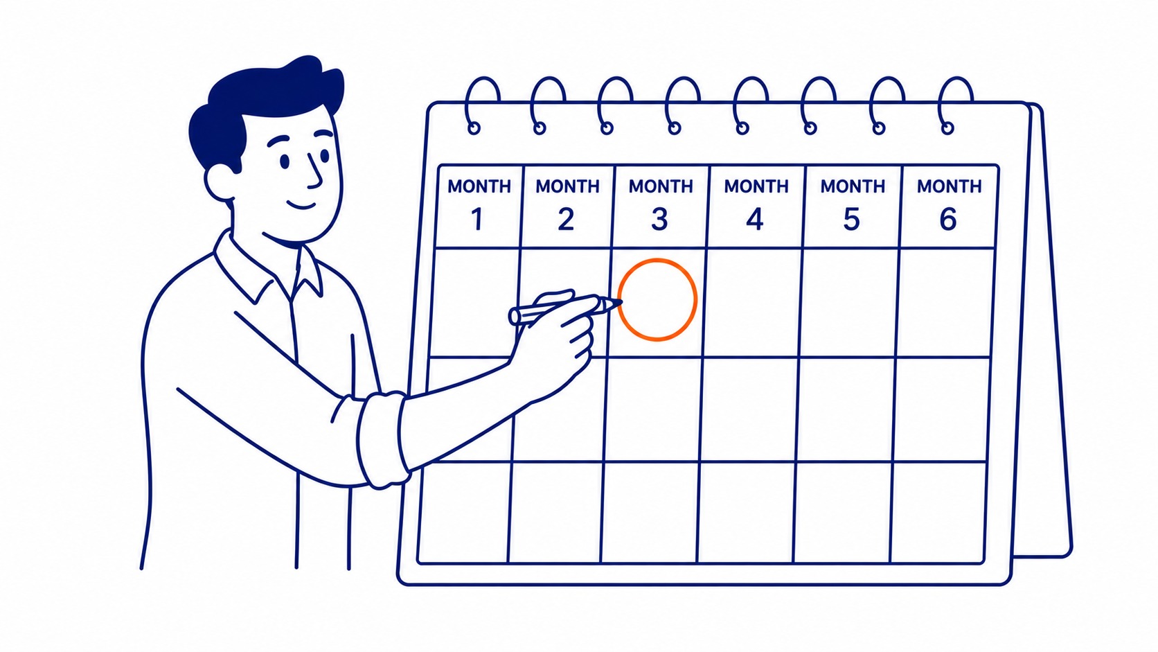 How long does it take for SEO to work. SEO timeline guide for businesses. Illustration for SEO timeline article.