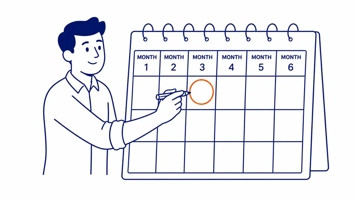 How long does it take for SEO to work. SEO timeline guide for businesses. Illustration for SEO timeline article.