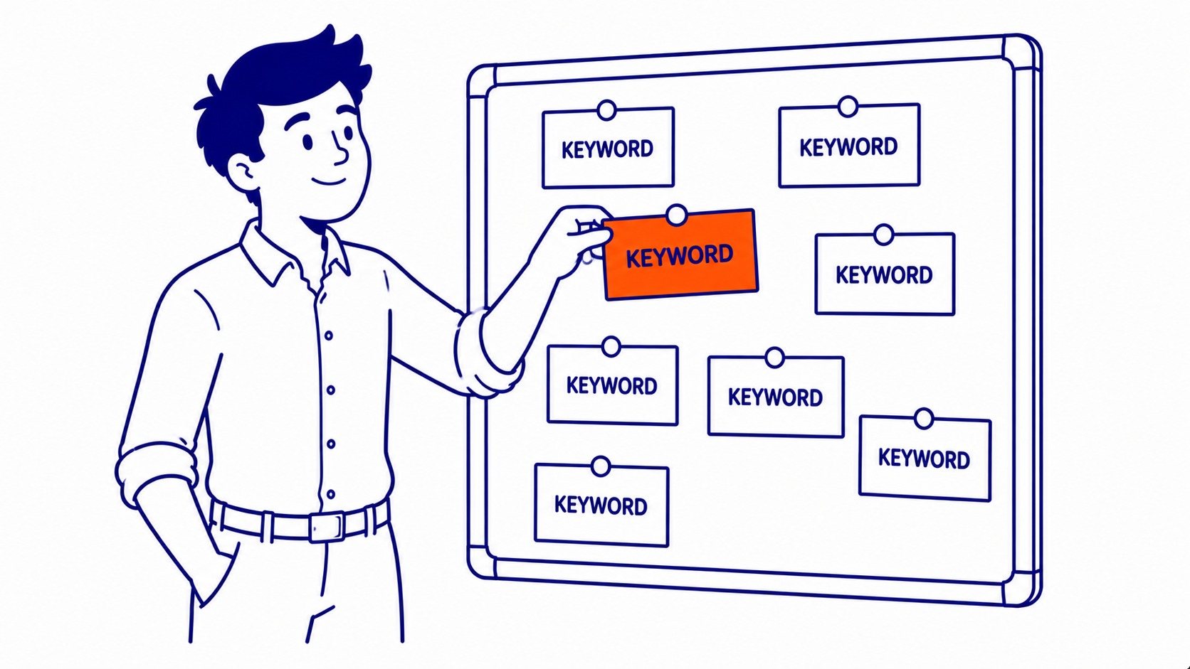 How to Search Google Keywords: Two questions hide in that phrase. Illustration for how to search google keywords.