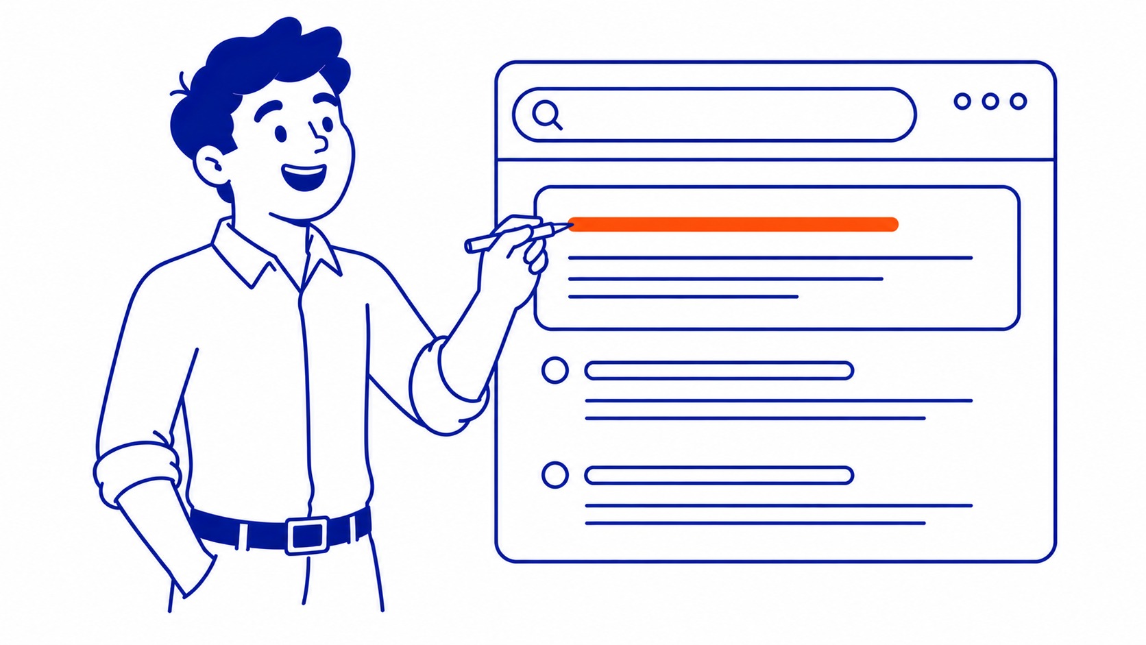How to Write Meta Descriptions for SEO: A meta description is the short block of text that sits under your page title in the search results. Illustration for how to write meta descriptions for seo.
