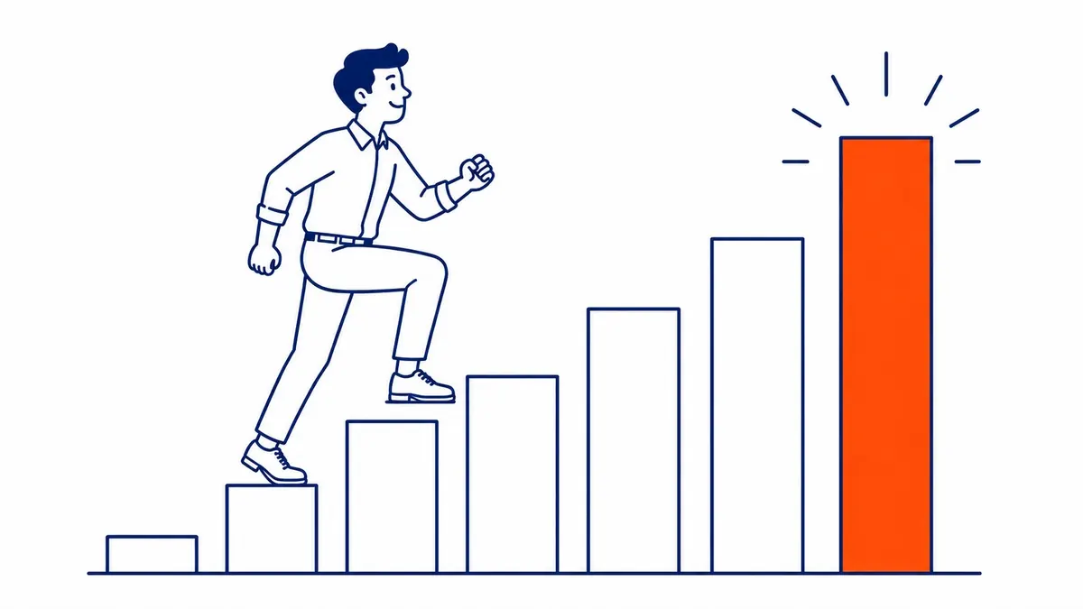 Ad Rank formula: bid multiplied by Quality Score determines position in Google Ads. Illustration for how does bidding work on Google Ads.