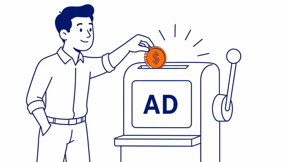 Manual CPC bidding versus automated Smart Bidding in Google Ads. Illustration for how does bidding work on Google Ads.