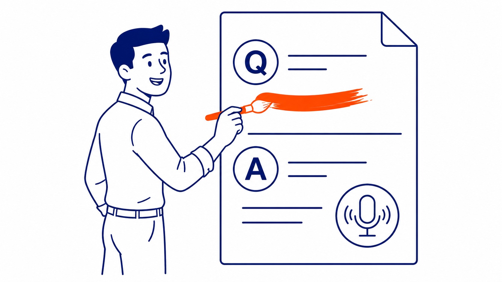 FAQ page structure optimized for voice search with question headings and short answers