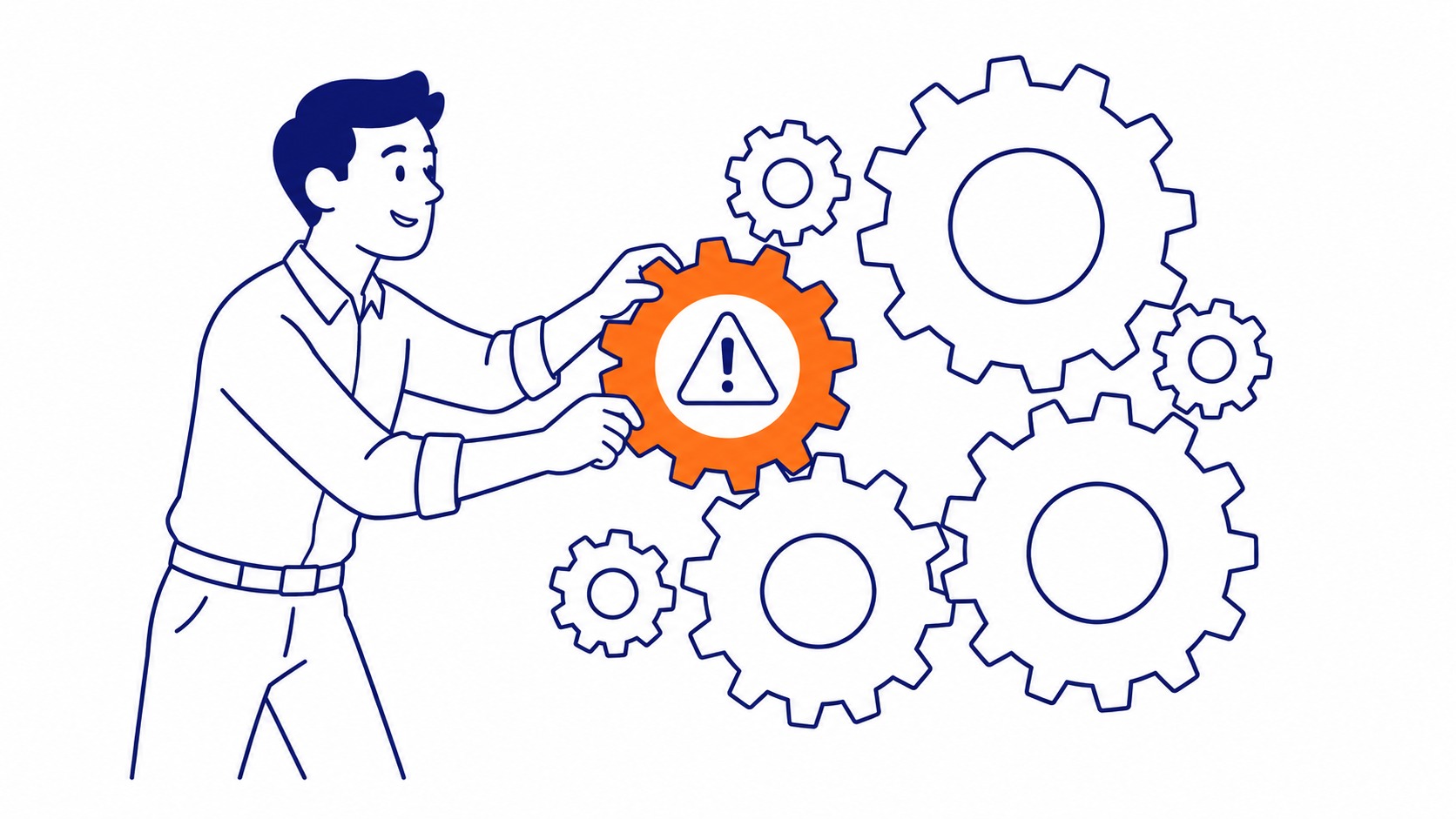 Red flags that signal a bad SEO company hire: guaranteed rankings and vague scope. Illustration for how to hire an SEO company the right way.