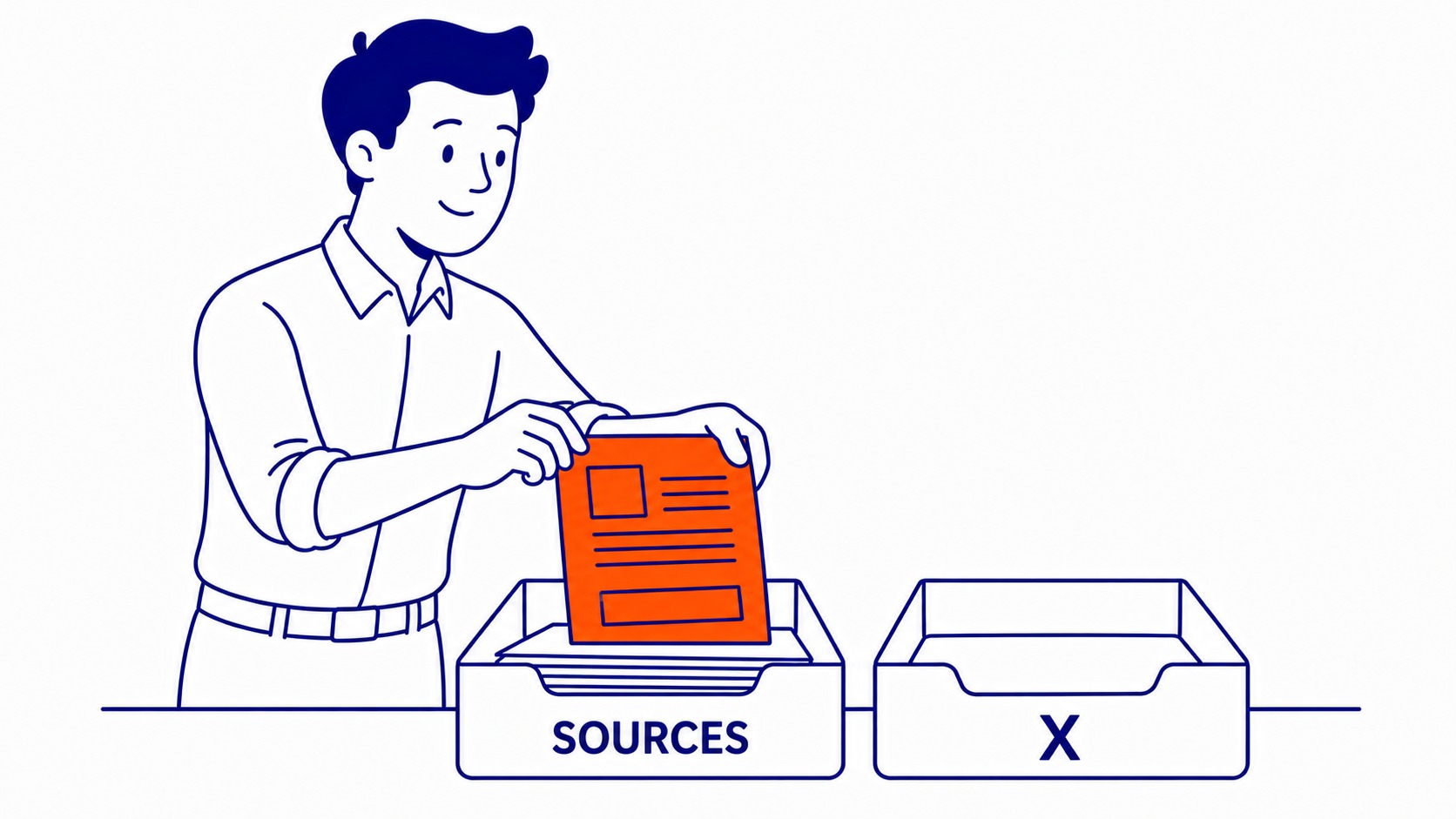 How AI Search Engines Choose Their Sources: Google AI Overviews, Perplexity, and ChatGPT each select citations differently. Illustration for AI content optimization guide.