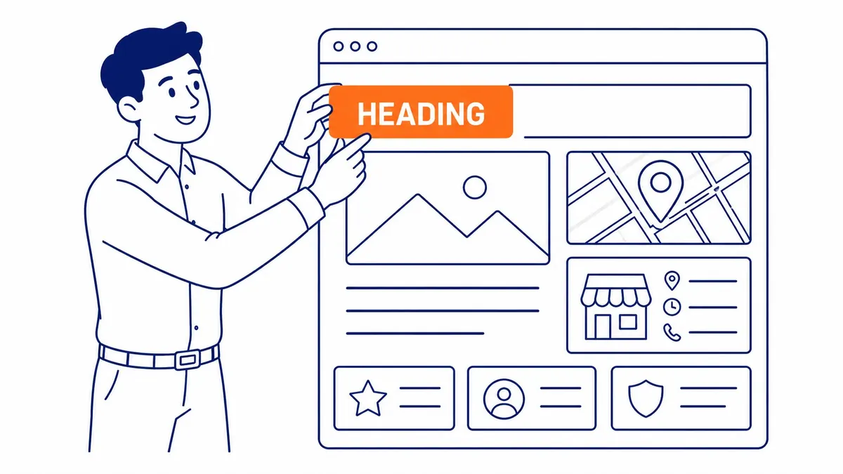 LocalBusiness schema markup code snippet showing address and phone number structured data for local SEO