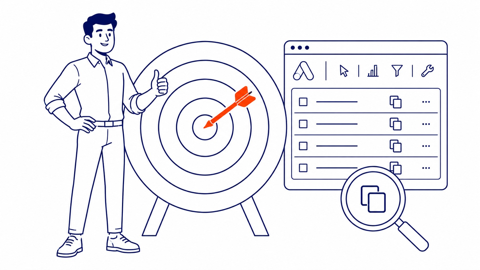 Google Ads Editor Find Duplicate Keywords tool showing campaign and ad group columns for each duplicate pair