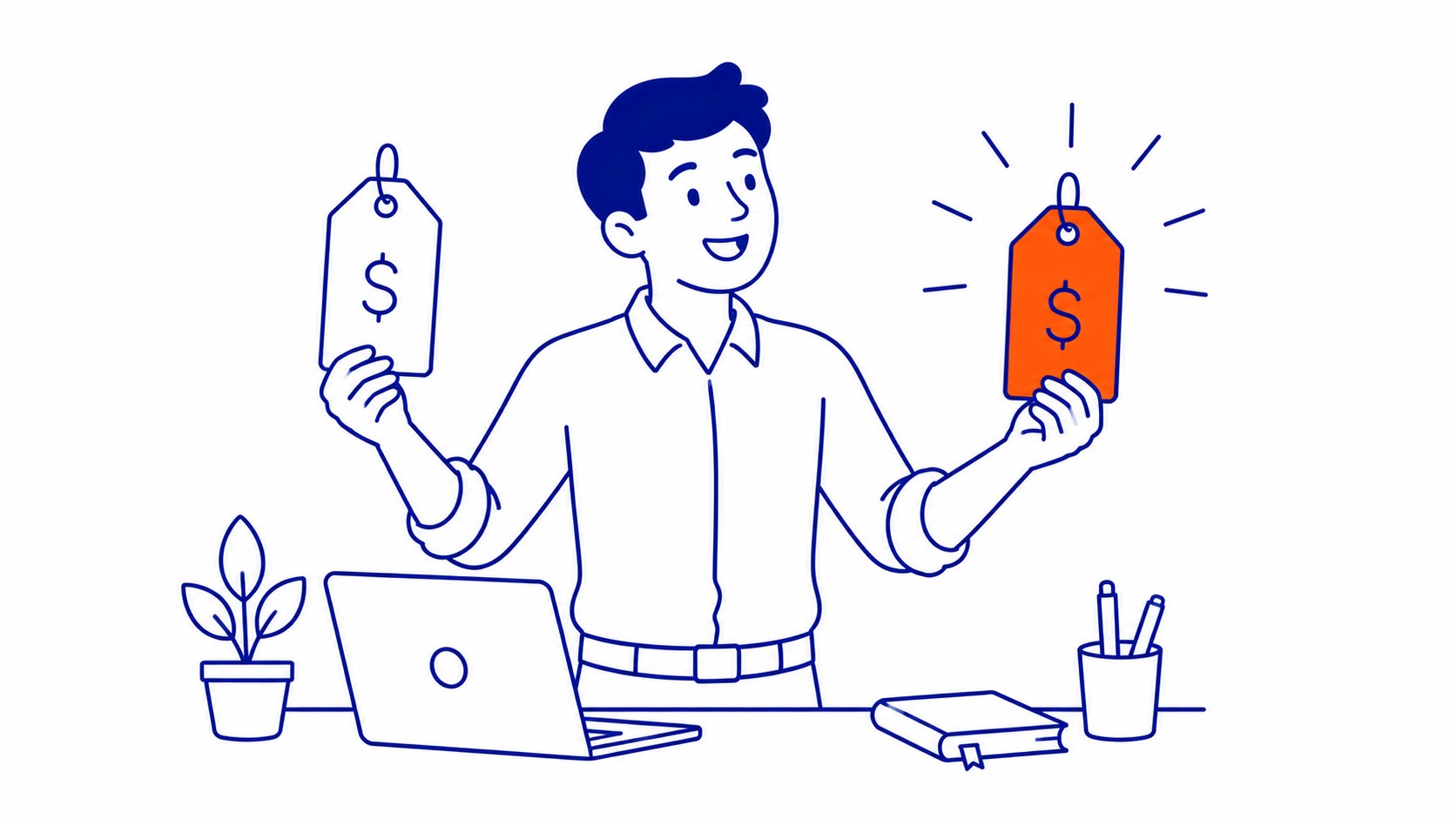 industry niche icons for dental legal and ecommerce clients on a whiteboard