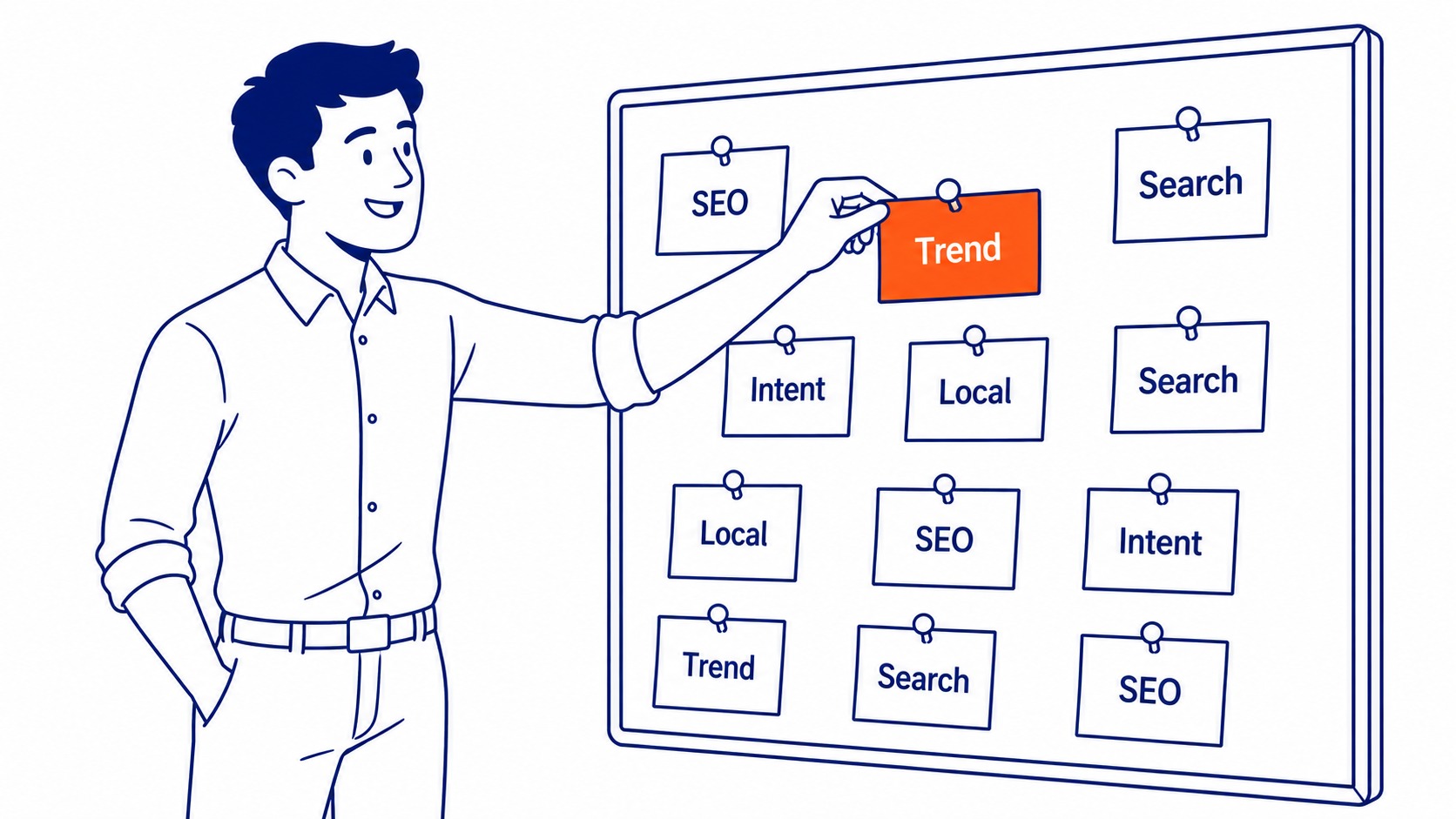 Google Trends for Keyword Research: Compare two or more search terms side by side to see which phrase generates more search interest in your region. Illustration for Google Trends keyword comparison.