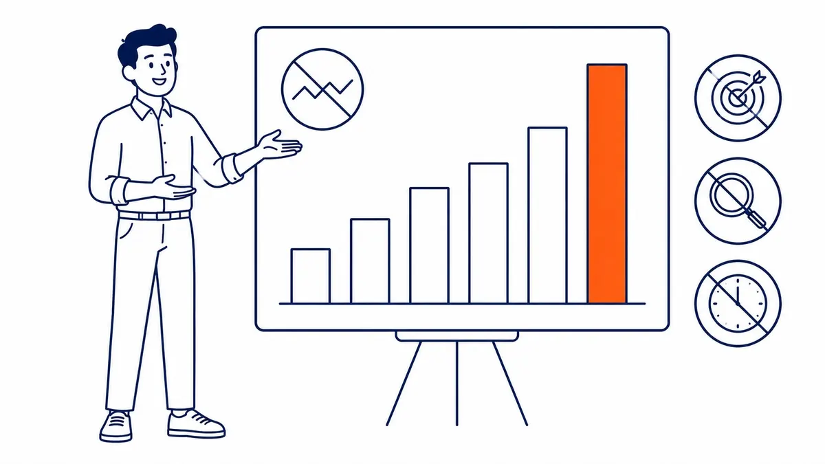 What Google Trends Cannot Do: No absolute search volumes, sampled data, and city-level limits — pair it with Ahrefs or SEMrush for actual numbers. Illustration for Google Trends limitations in SEO.
