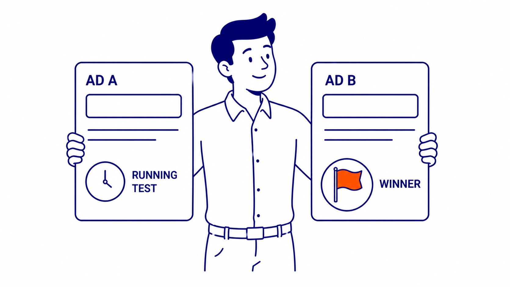 A/B testing Google Ads copy performance metrics showing variation comparison