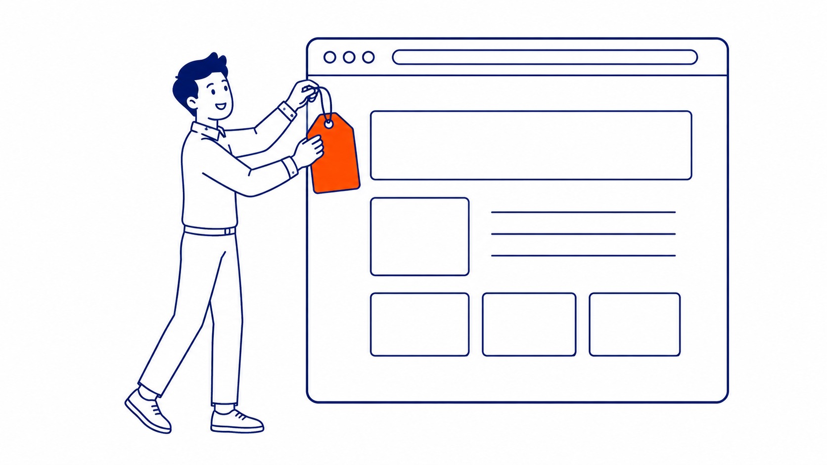 Title tag structure showing keyword-first vs brand-first format