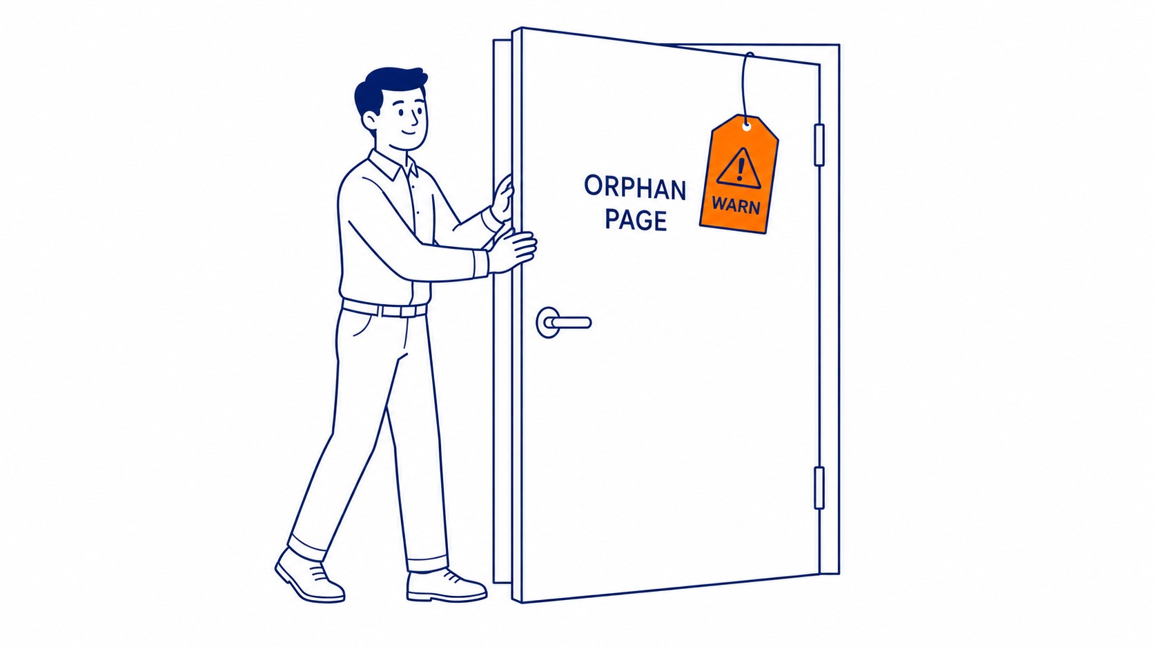Screenshot showing orphan pages and structural issues in a website crawl audit
