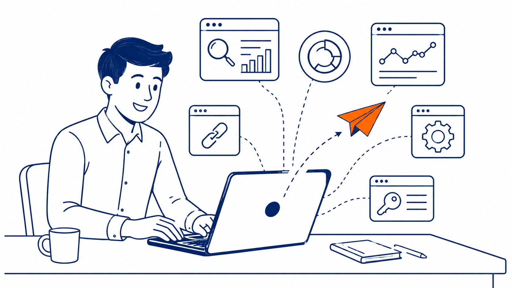 Professional SEO analysis tools including SEMrush, Ahrefs, Screaming Frog, and Google Search Console