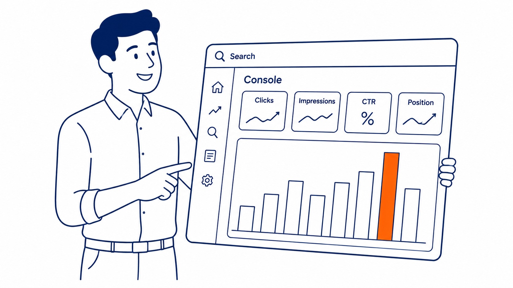 Google Search Console dashboard showing performance data and search queries