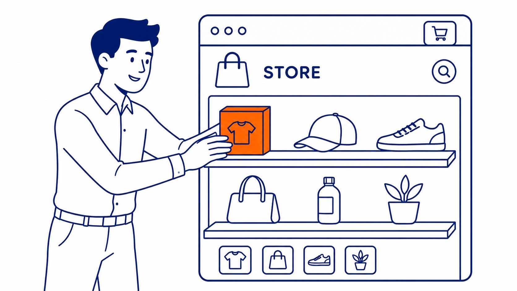 Shopify storefront showing SEO-relevant URL structure for product and collection pages