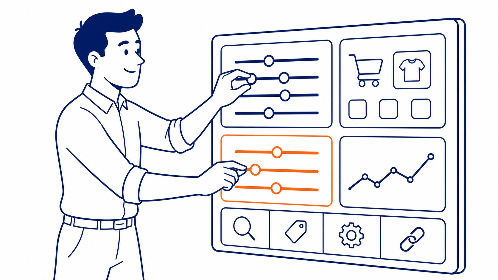 House framing analogy for how an ecommerce platform supports SEO