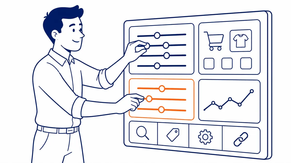 House framing analogy for how an ecommerce platform supports SEO