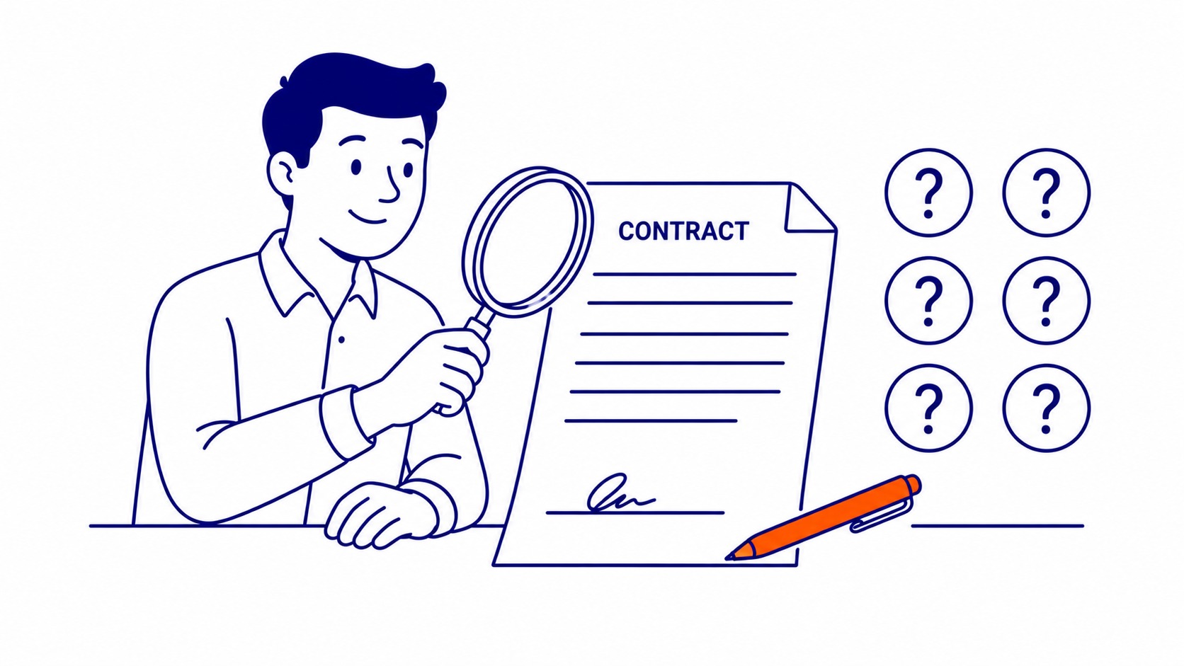 Questions to ask before hiring an SEO agency, checklist on a professional desk