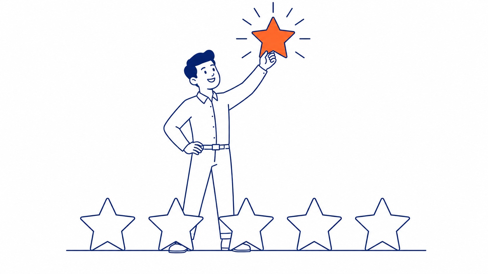 Business owner receiving notification of a new five-star Google review on smartphone